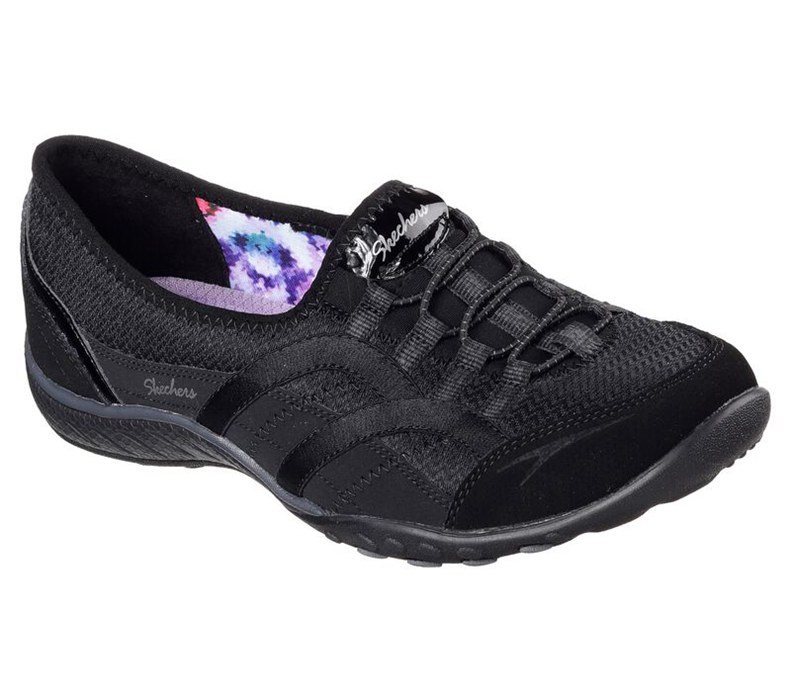 Skechers Dam Svarta Slip On - Relaxed Fit: Breathe Easy - Faithful - Sverige (ZKNLX-1839)